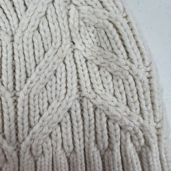 Under Armour Women’s UA Around Town Beanie Knit Cream Fleece Lined Warm OSFM - Picture 5 of 13